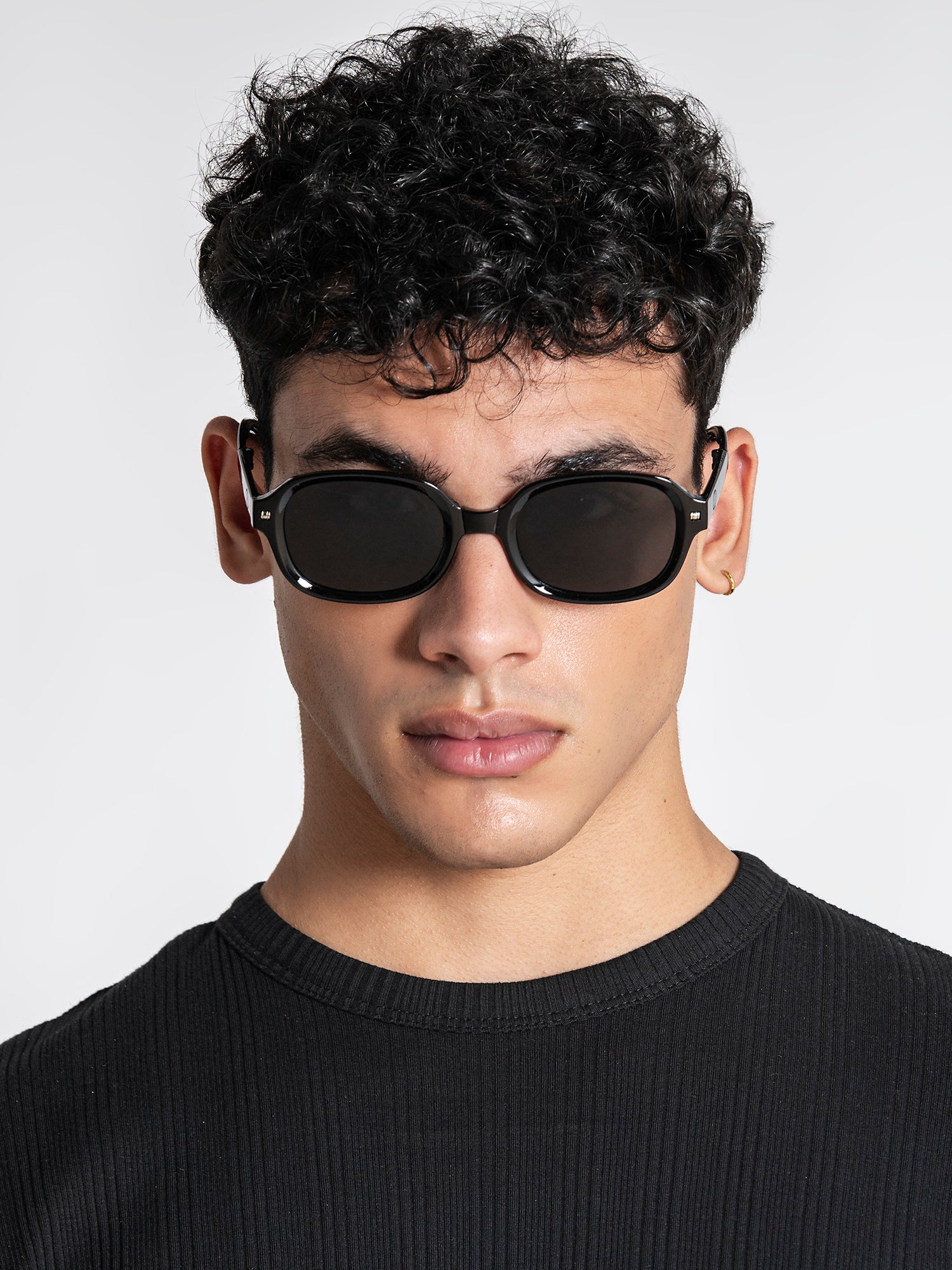 Black Oval Sunglasses