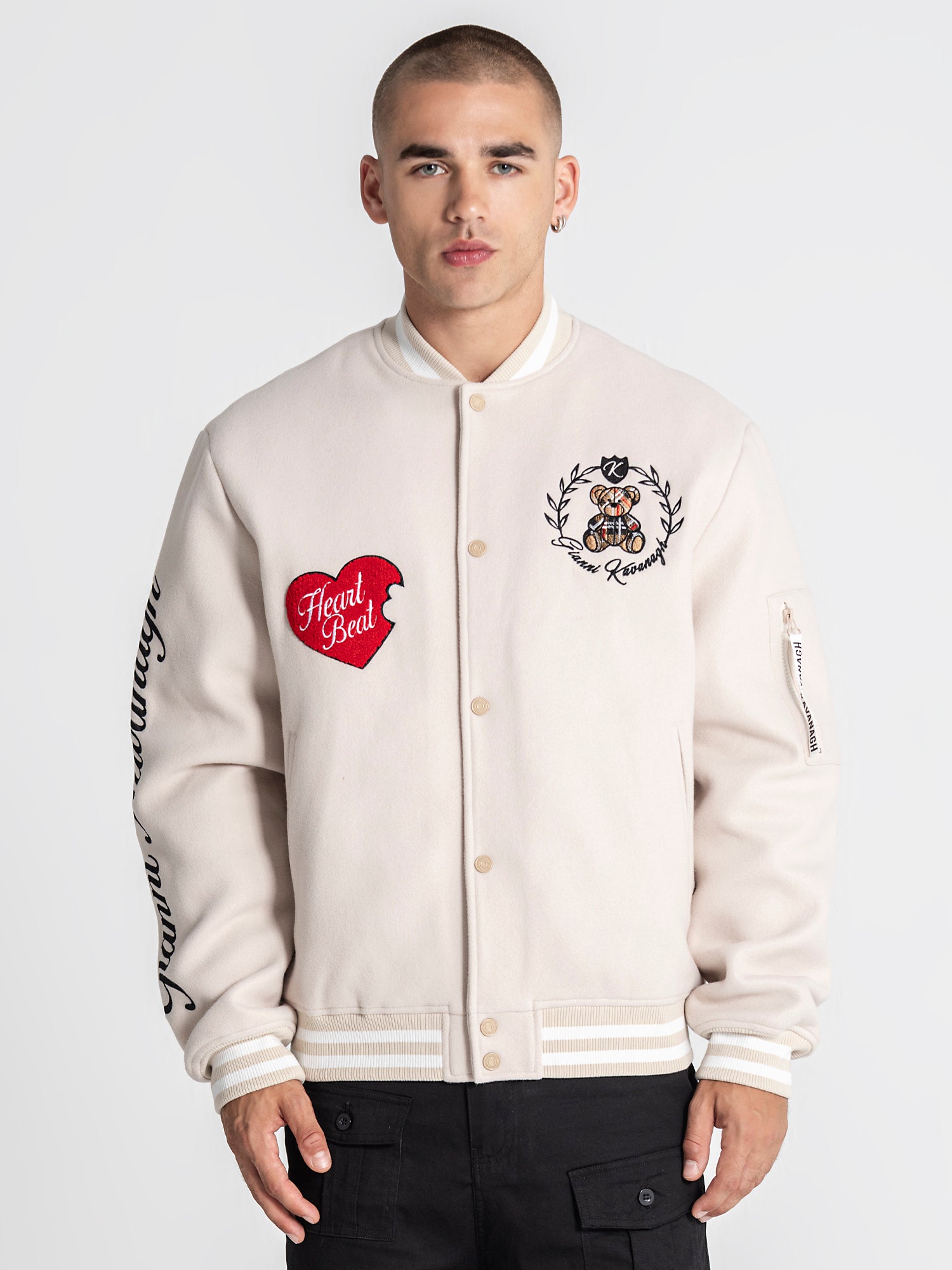 bombers / Beige Noble Bear Bomber Jacket