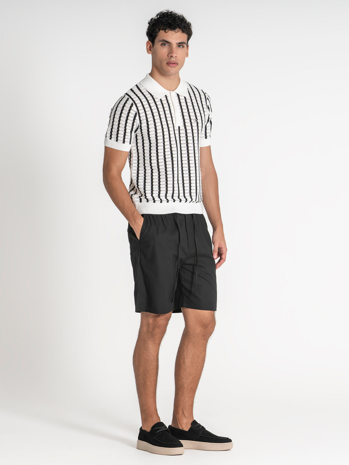 polos / Black Retro Knit Polo