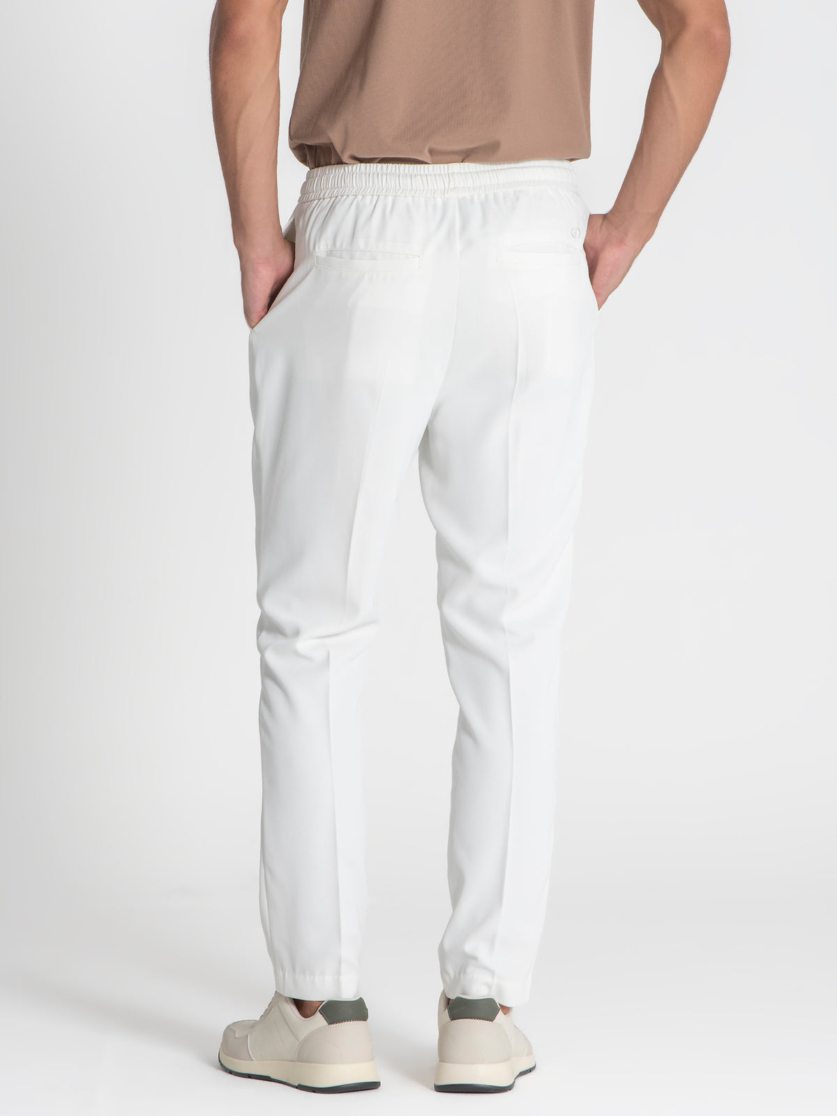 pants / White Drawstring Pants