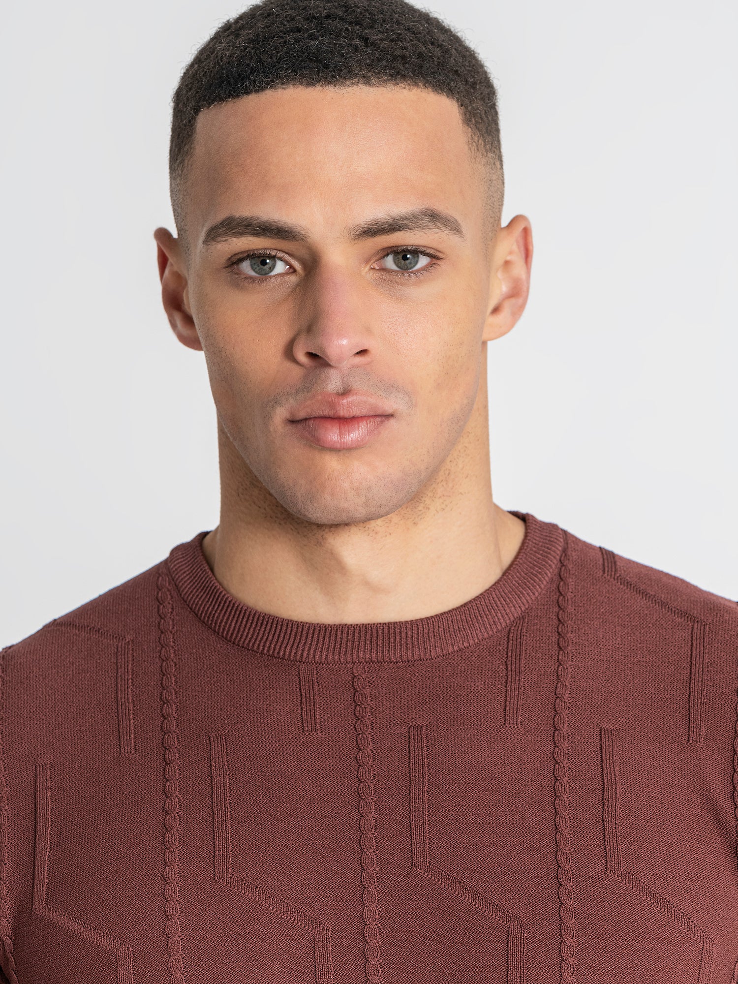 t-shirts / Brown Dimension Knit Tee