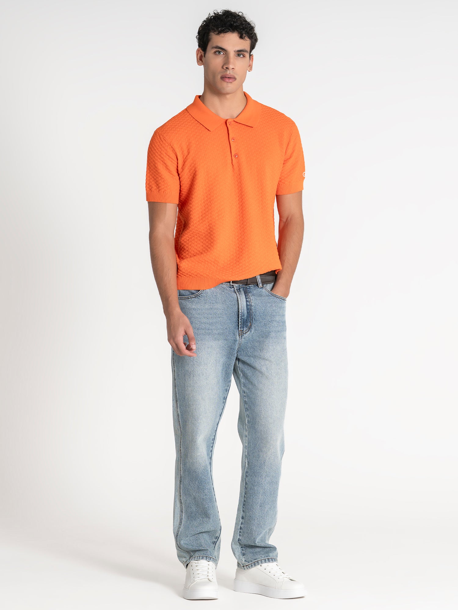 polos / Orange Pop Knit Polo