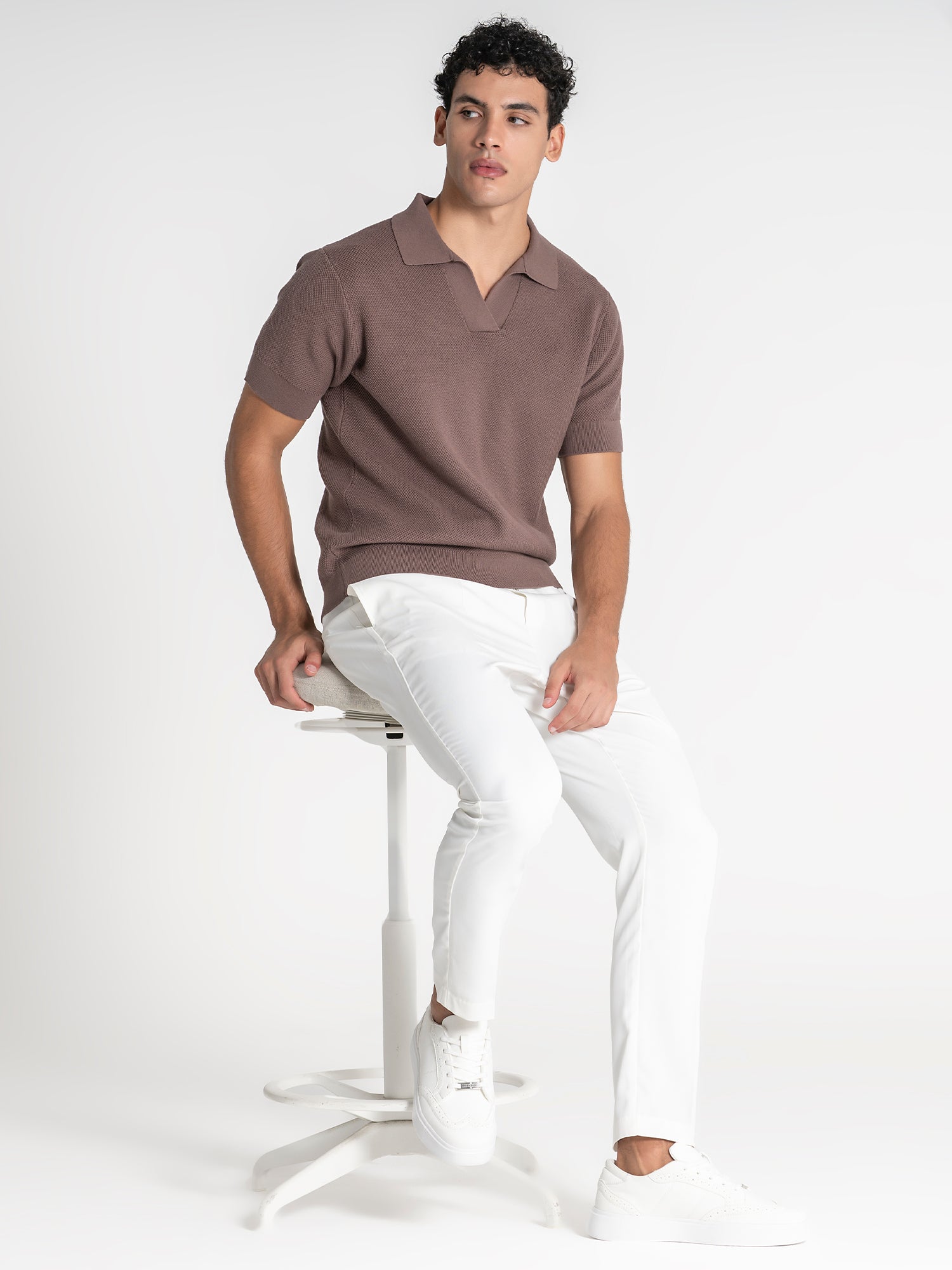polos / Brown Essential Knit Polo