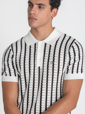 polos / Black Retro Knit Polo