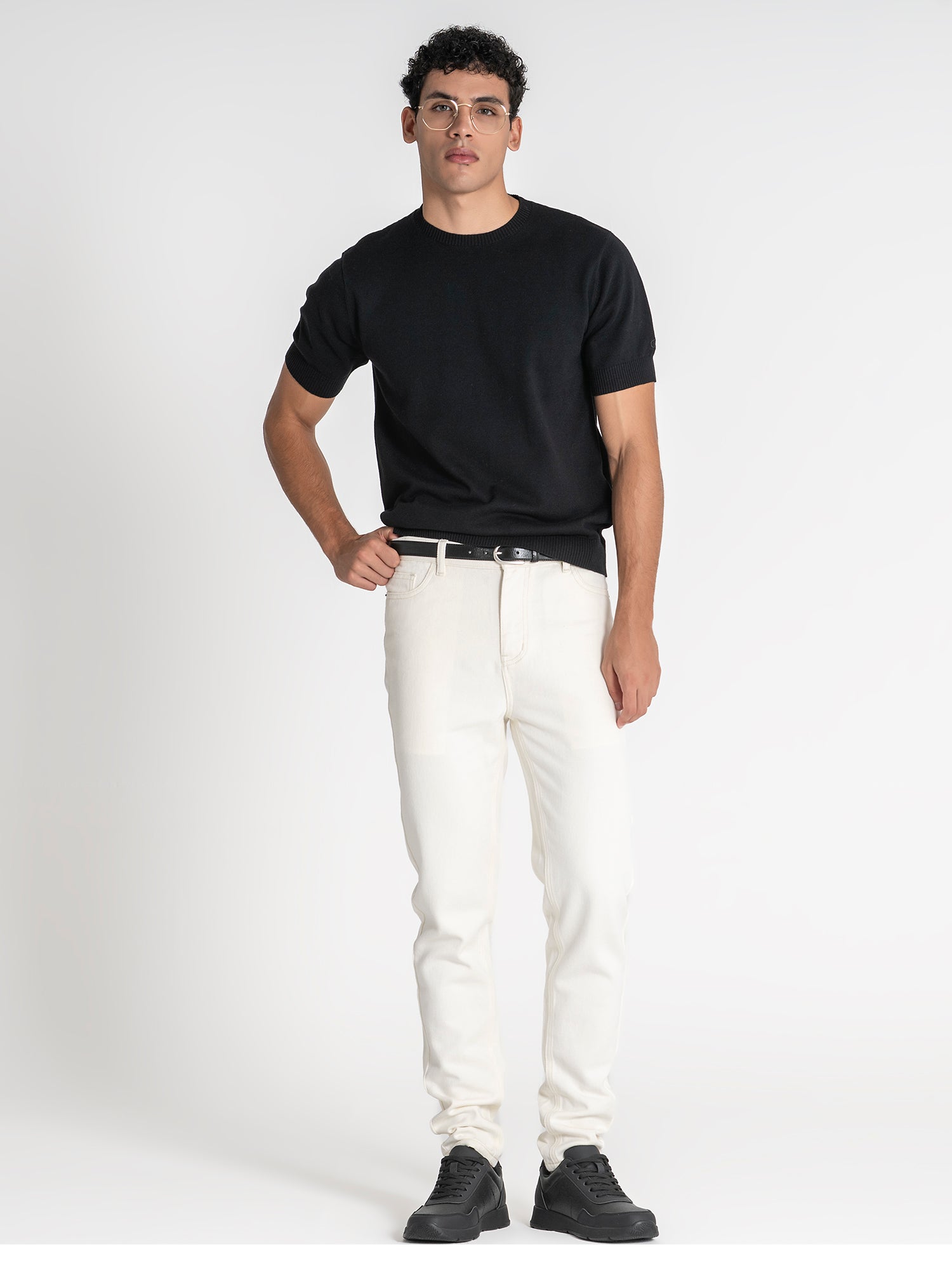 t-shirts / Black Essential Knit Tee