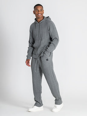 hoodies / Grey Core Knit Hoodie