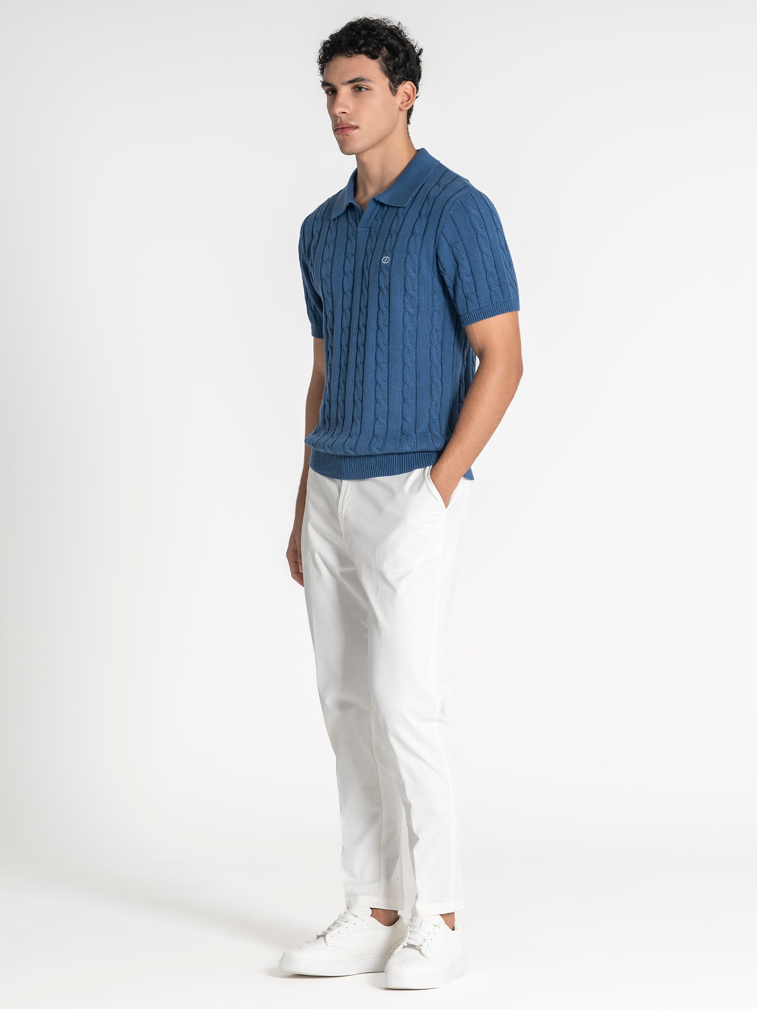 polos / Blue Towel Knit Polo