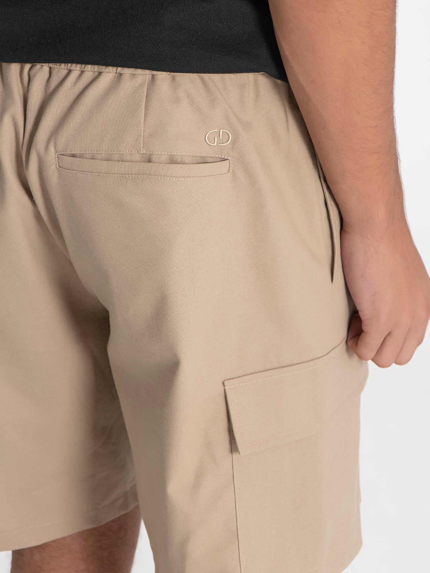shorts / Camel Cargo Linen Shorts