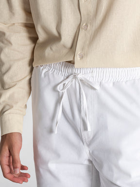 shorts / White GG Linen Shorts