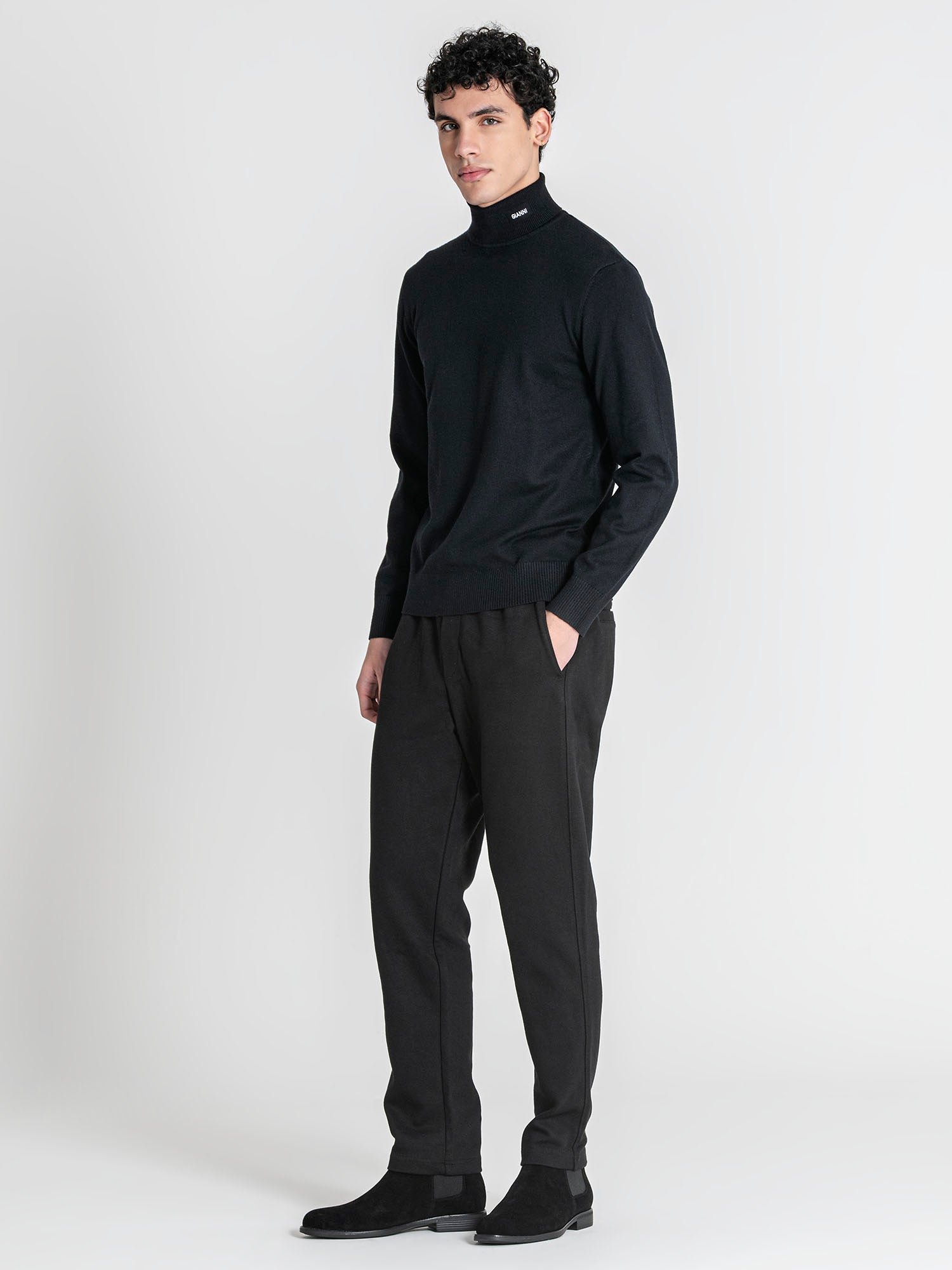 sweats / Black Soft Knit Turtleneck