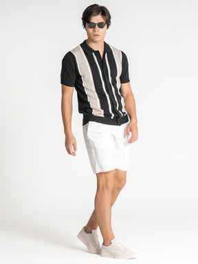 shirts / Black Retro Knit Shirt