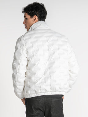 jackets / White Code Puffer Jacket