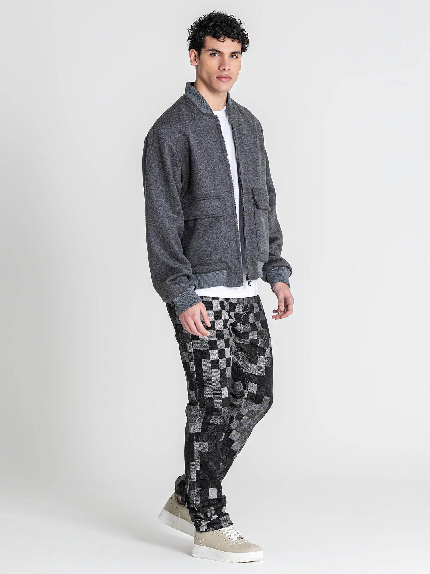 bombers / Grey Soft Core Bomber Jacket