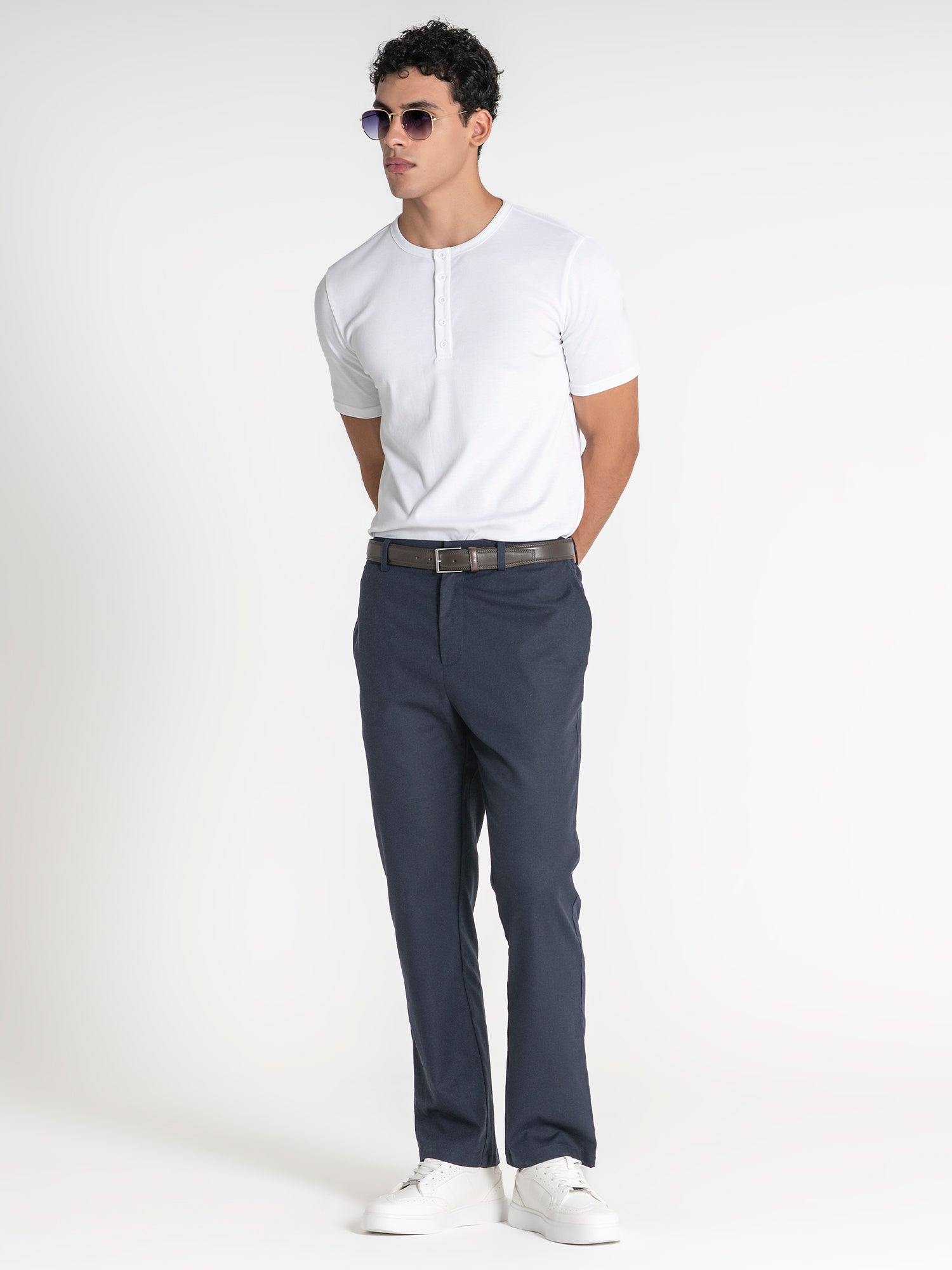 t-shirts / White Button Henley Tee