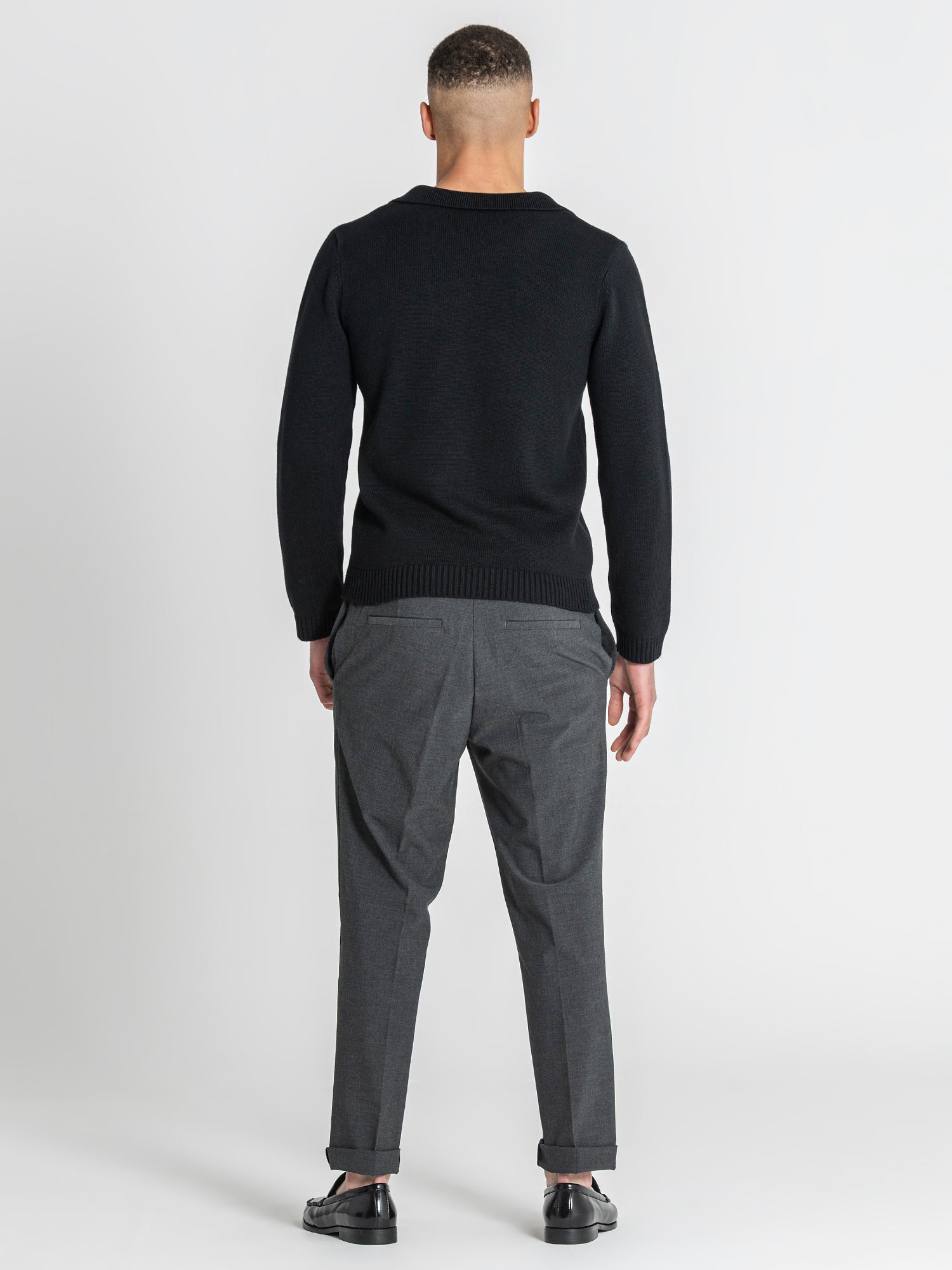 polos / Black Soft Knit Polo
