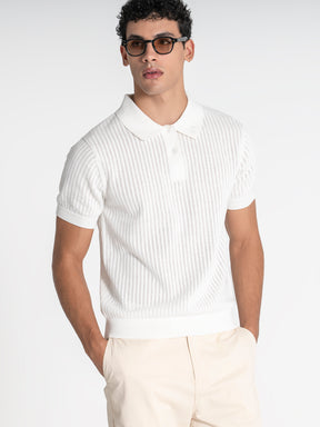 polos / White Sense Knit Polo