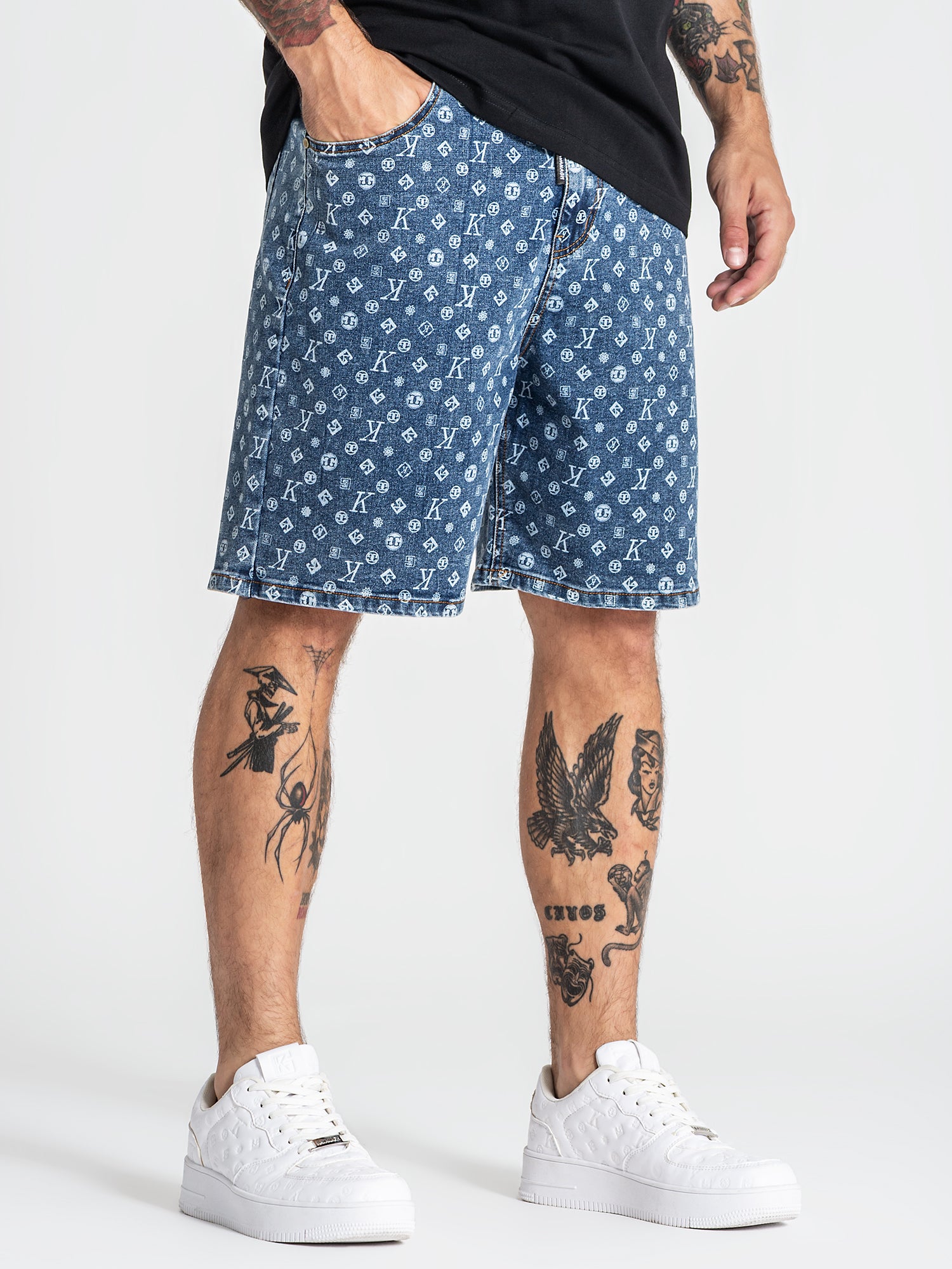shorts / Blue Monogram Denim Shorts