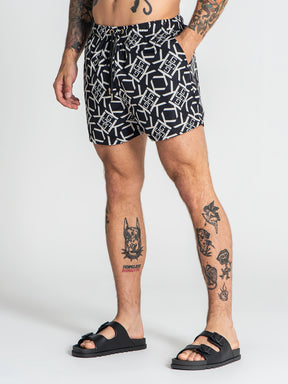 swimshorts / Black Gatsby Gold Swimshorts