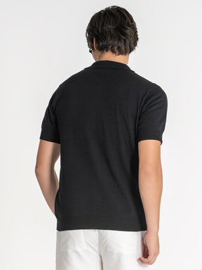 shirts / Black Retro Knit Shirt