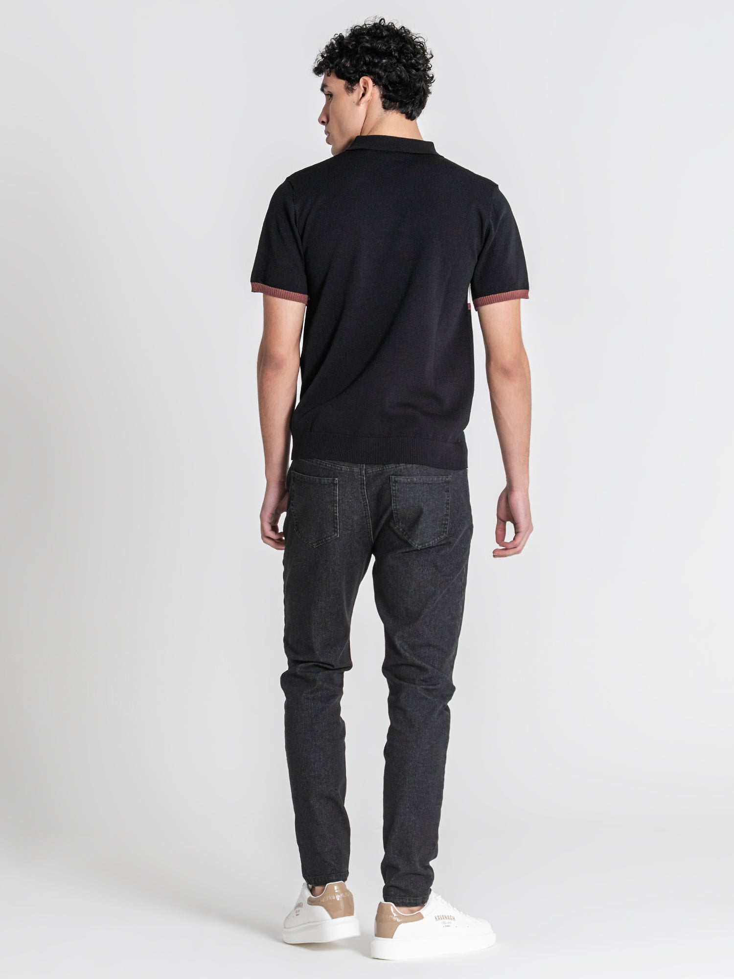 polos / Black Block Knit Polo