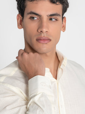 shirts / Beige Linen Shirt