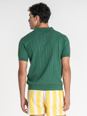 polos / Green Tennis Knit Polo