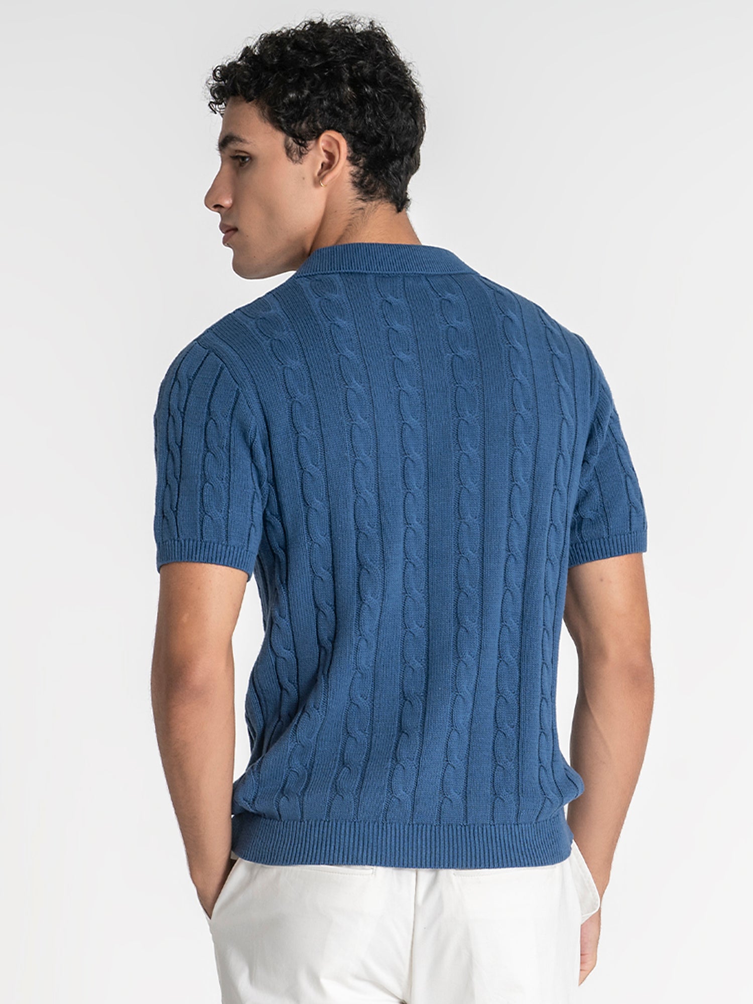 polos / Blue Towel Knit Polo