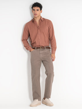 shirts / Taupe Linen Shirt