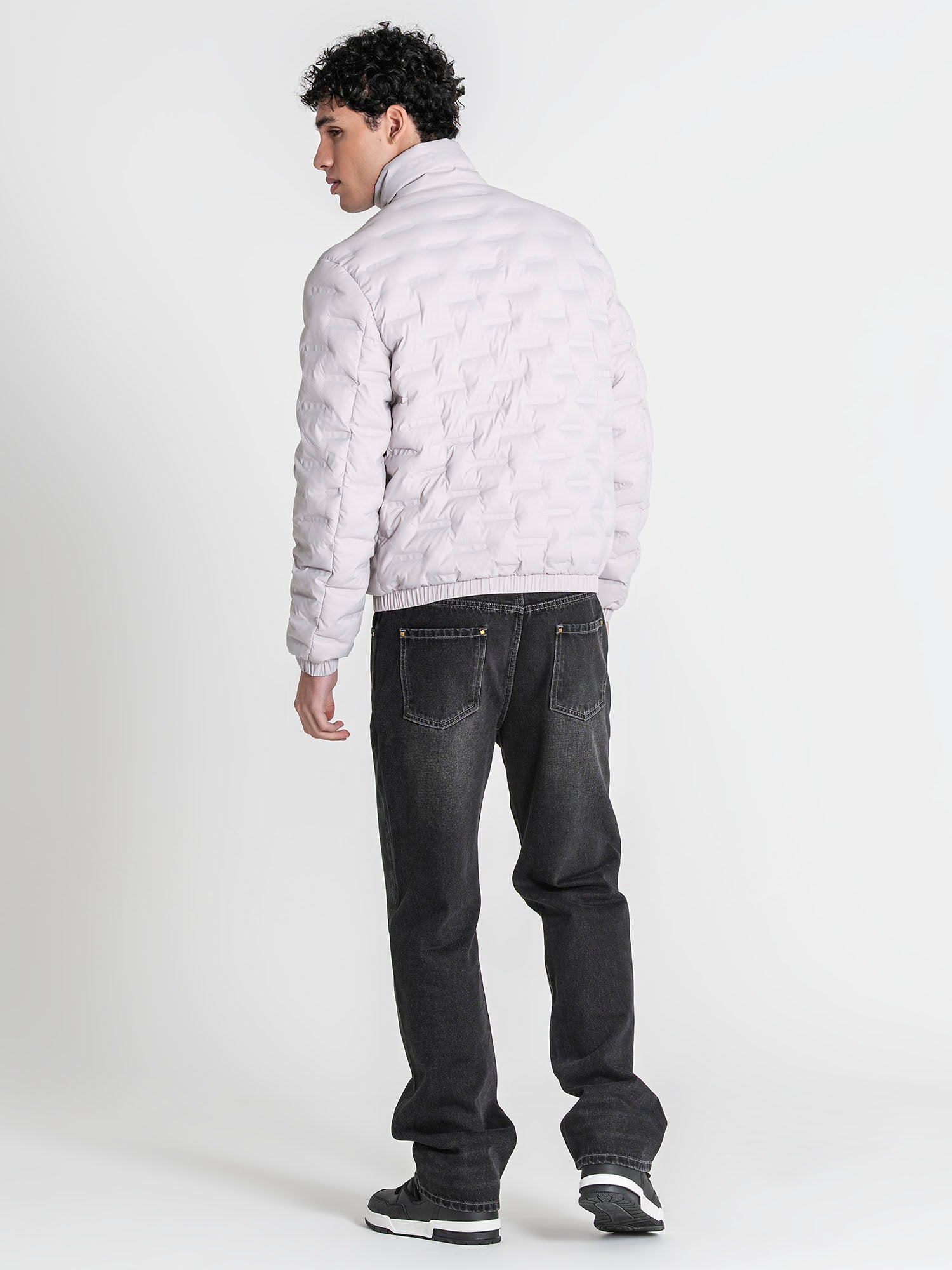 jackets / Grey Code Puffer Jacket