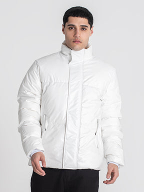 puffers / White Statement Puffer Jacket