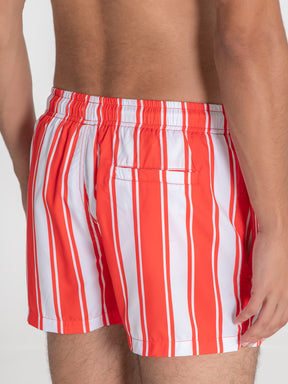 swimshorts / Orange Striped Swimshorts