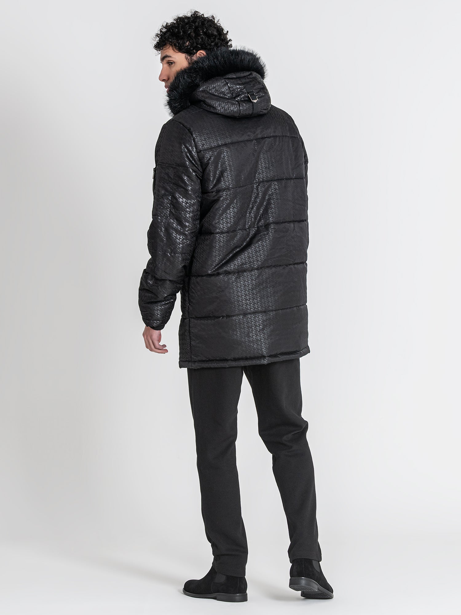 overcoats / Black GK Houndstooth Coat