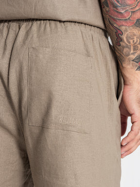 shorts / Taupe Nature Linen Shorts