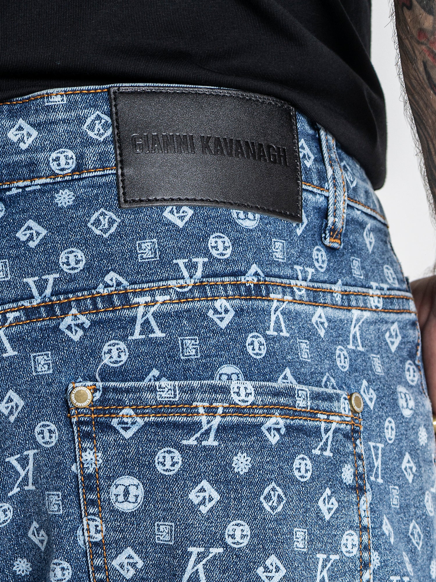 shorts / Blue Monogram Denim Shorts