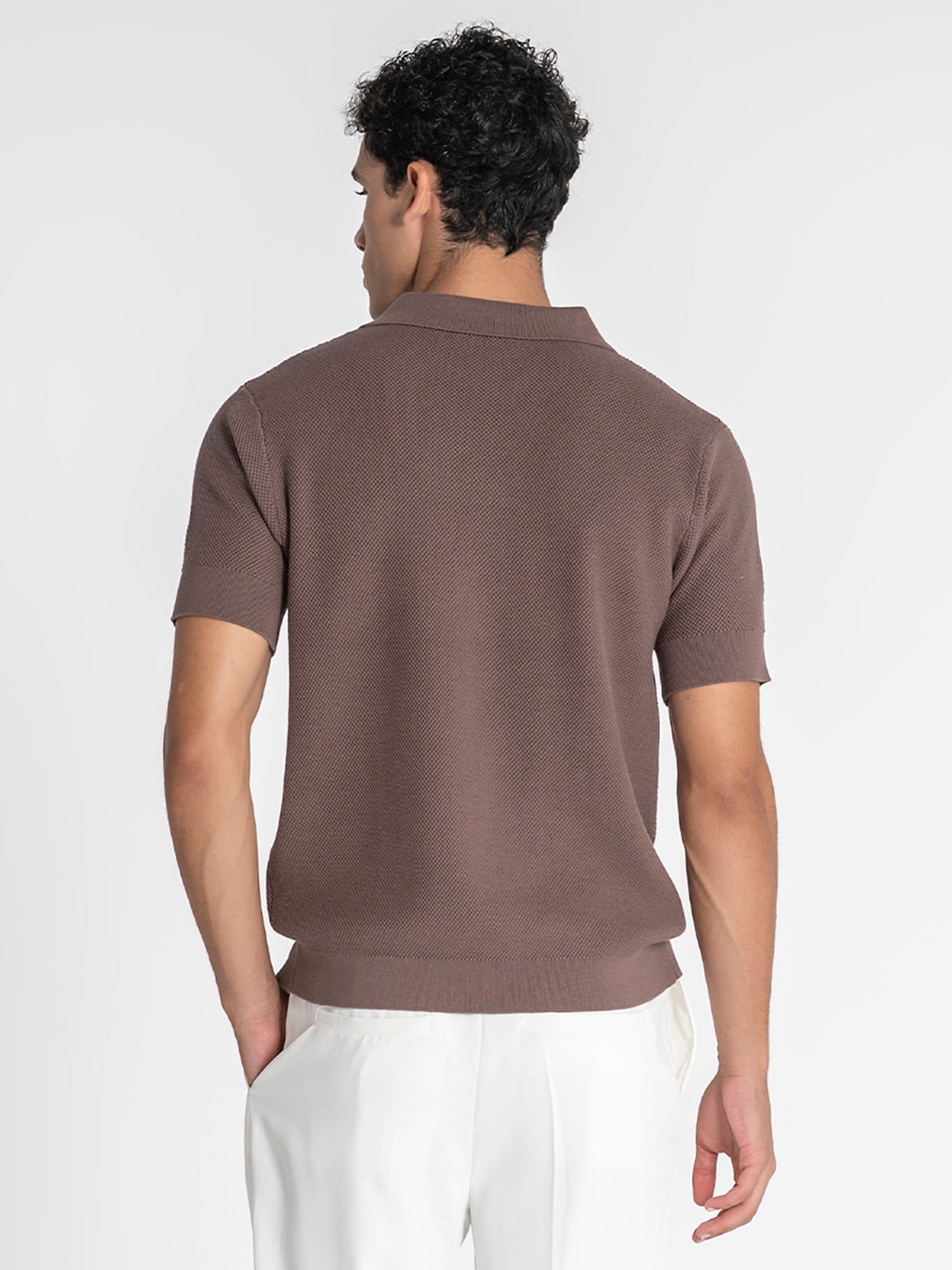 polos / Brown Essential Knit Polo