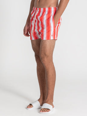 swimshorts / Orange Striped Swimshorts