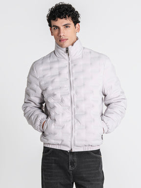 jackets / Grey Code Puffer Jacket