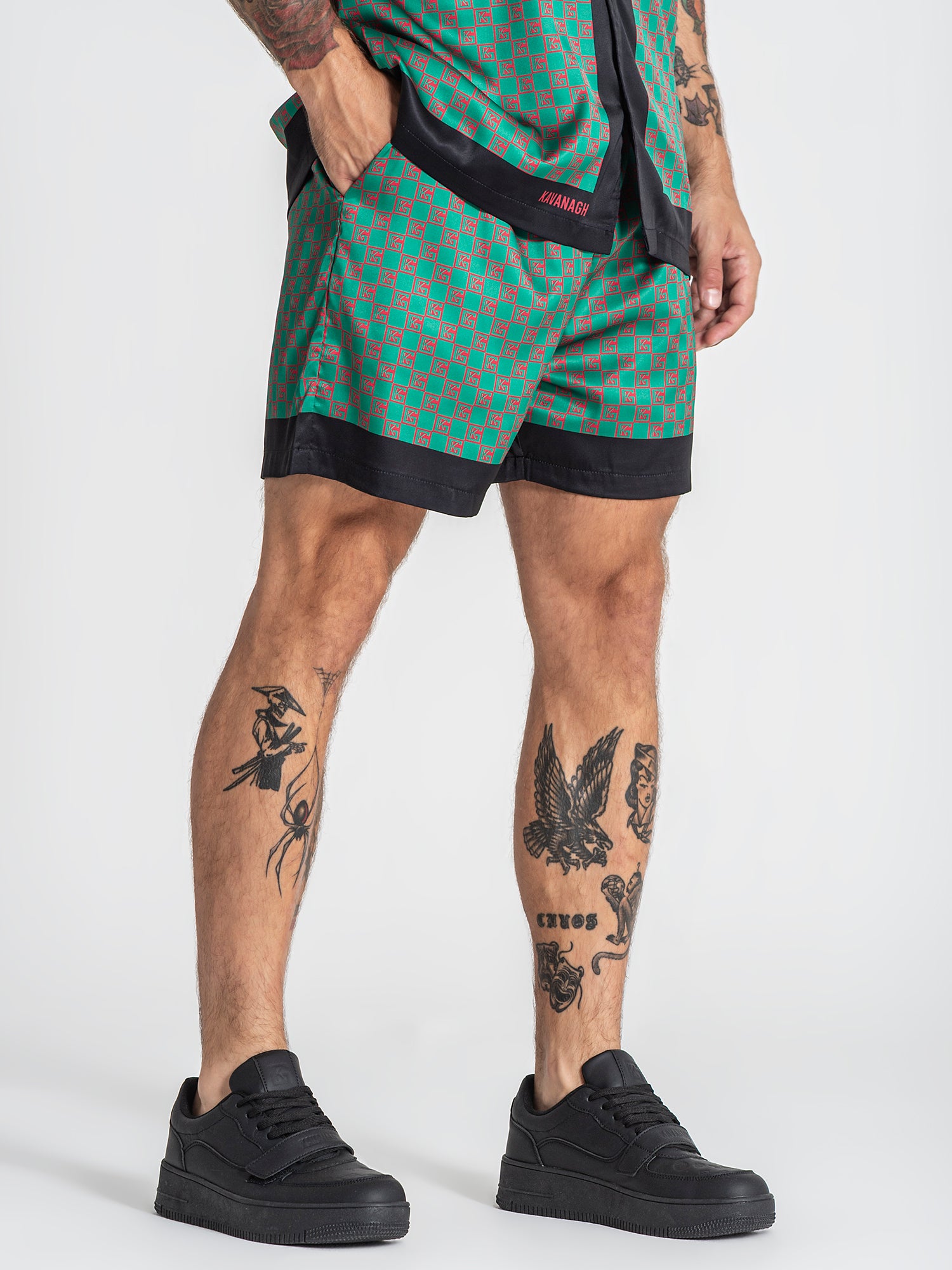 shorts / Green GK Mania Satin Shorts