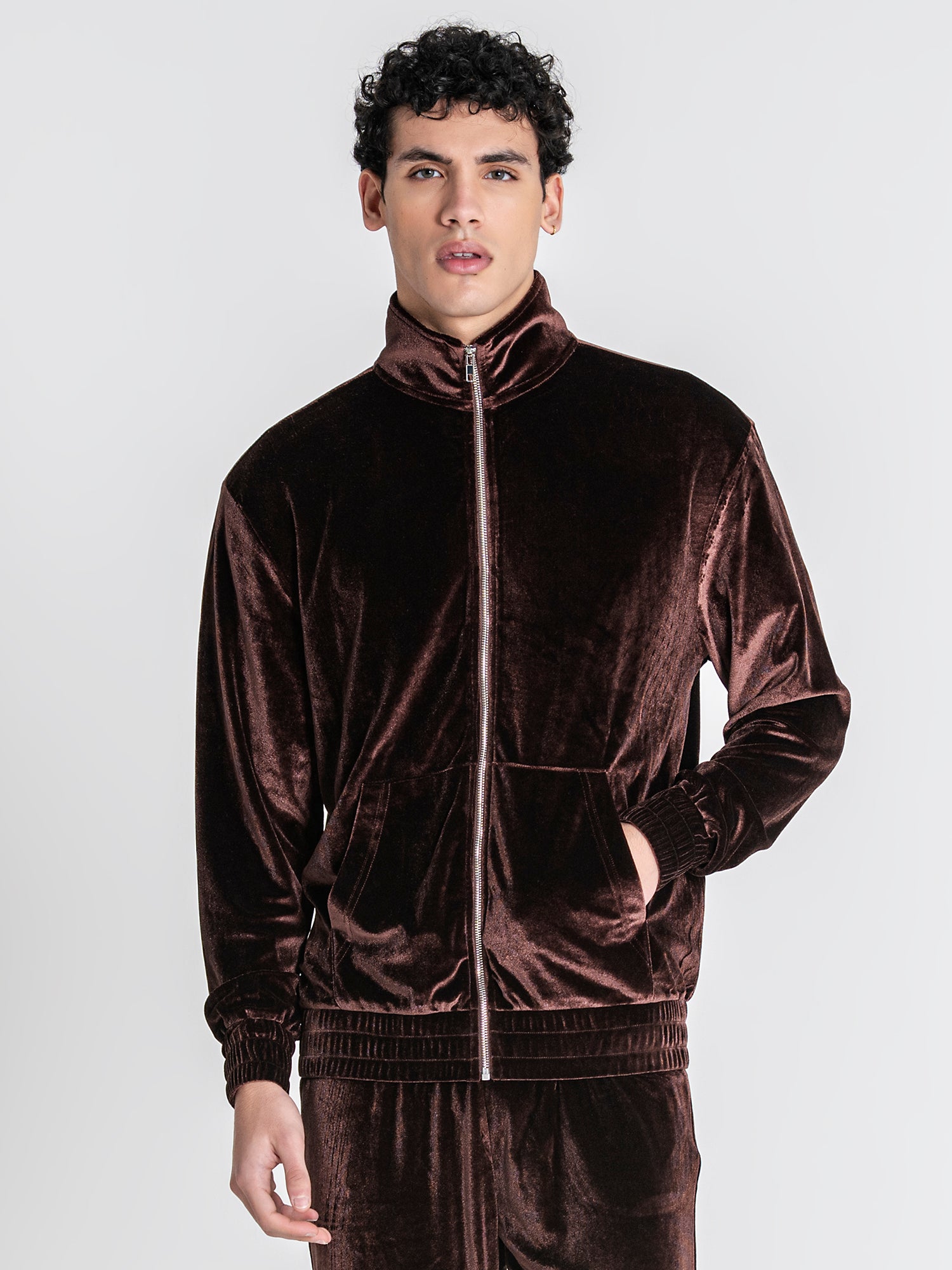 zip jackets / Brown GK Tape Zip Jacket