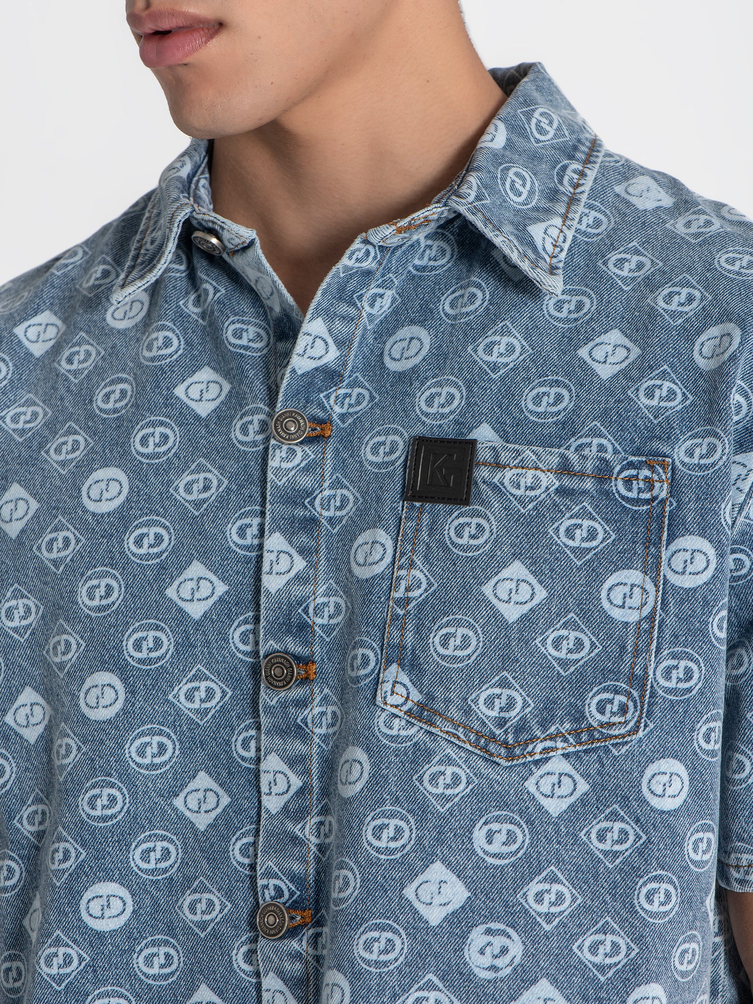 shirts / Blue GG Gram Denim Shirt