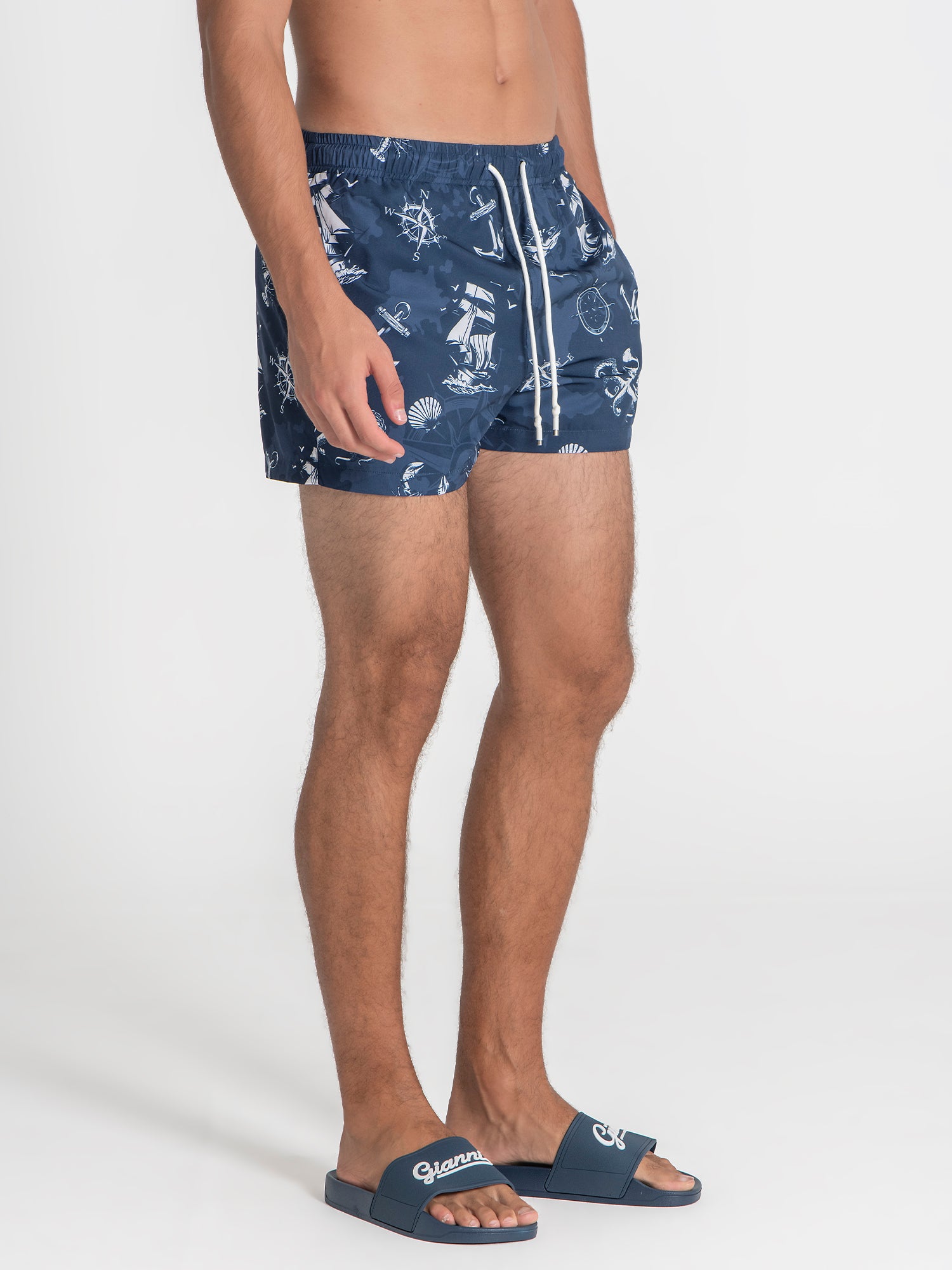 swimshorts / Blue Nautical Swimshorts
