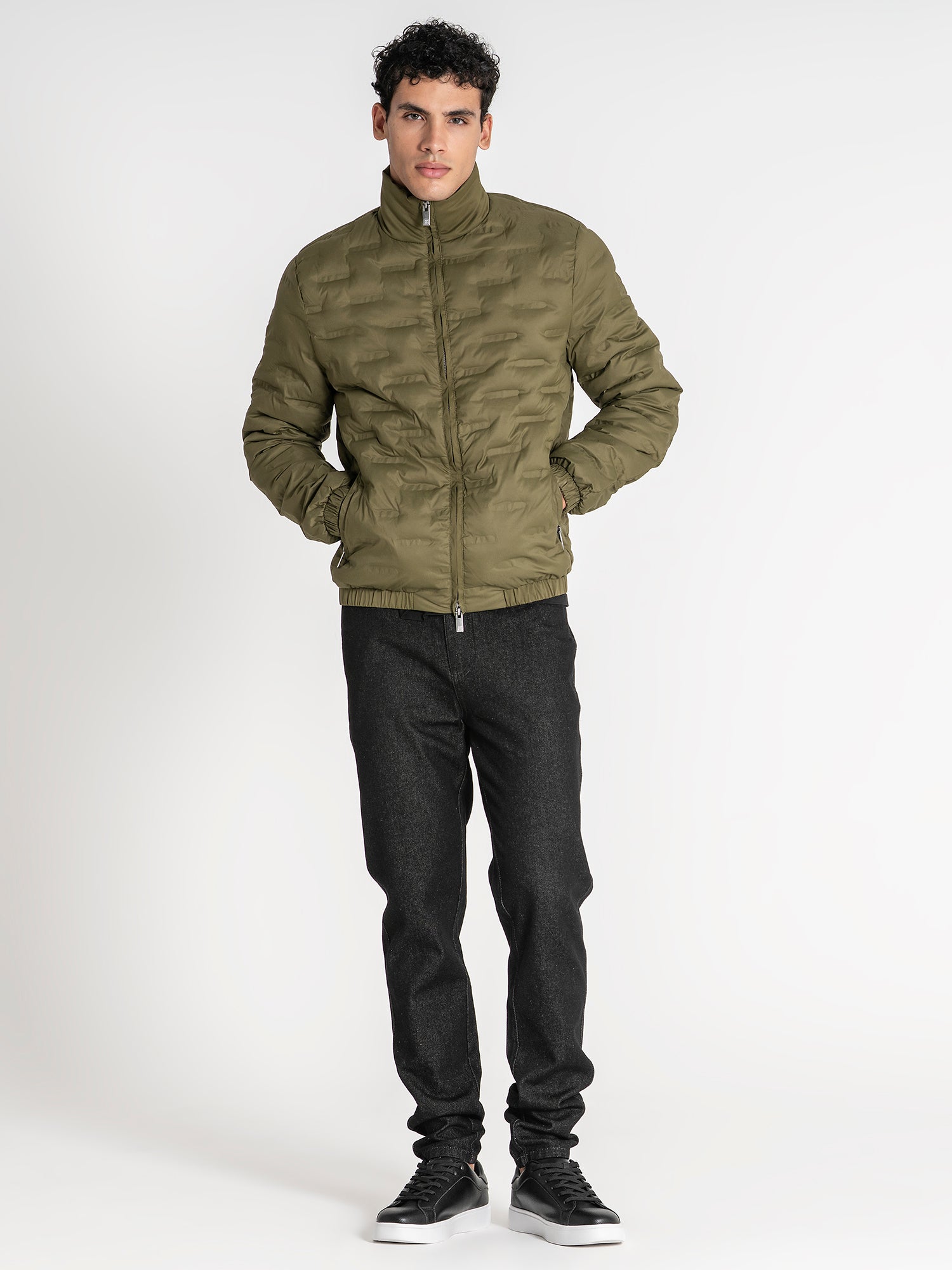 jackets / Green Code Puffer Jacket