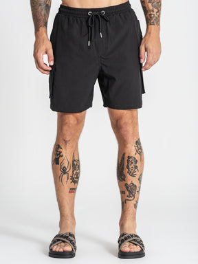 swimshorts / Black Cargo Swimshorts