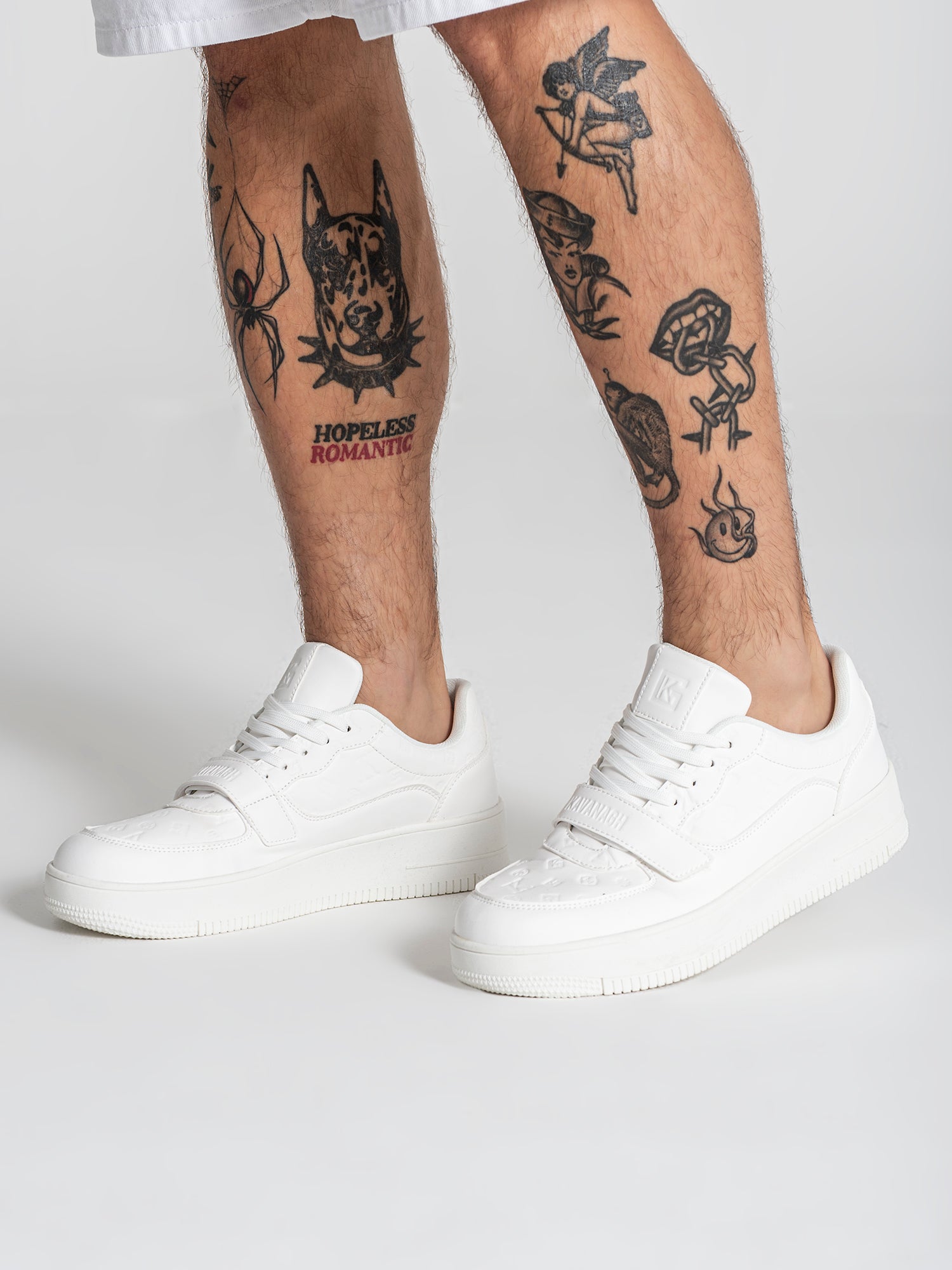 sneakers / White Logomania Velcro Sneakers