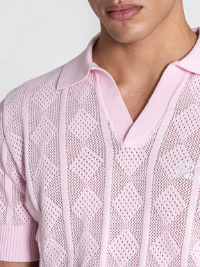 polos / Light Pink Identity Knit Set