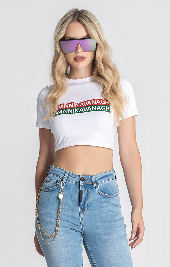 White Nation Cropped Tee