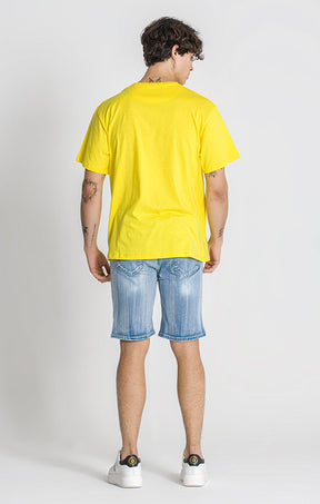 T-Shirt Oversize Blurred Lines Amarela