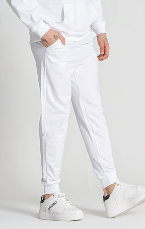 White Jenga Loose Joggers