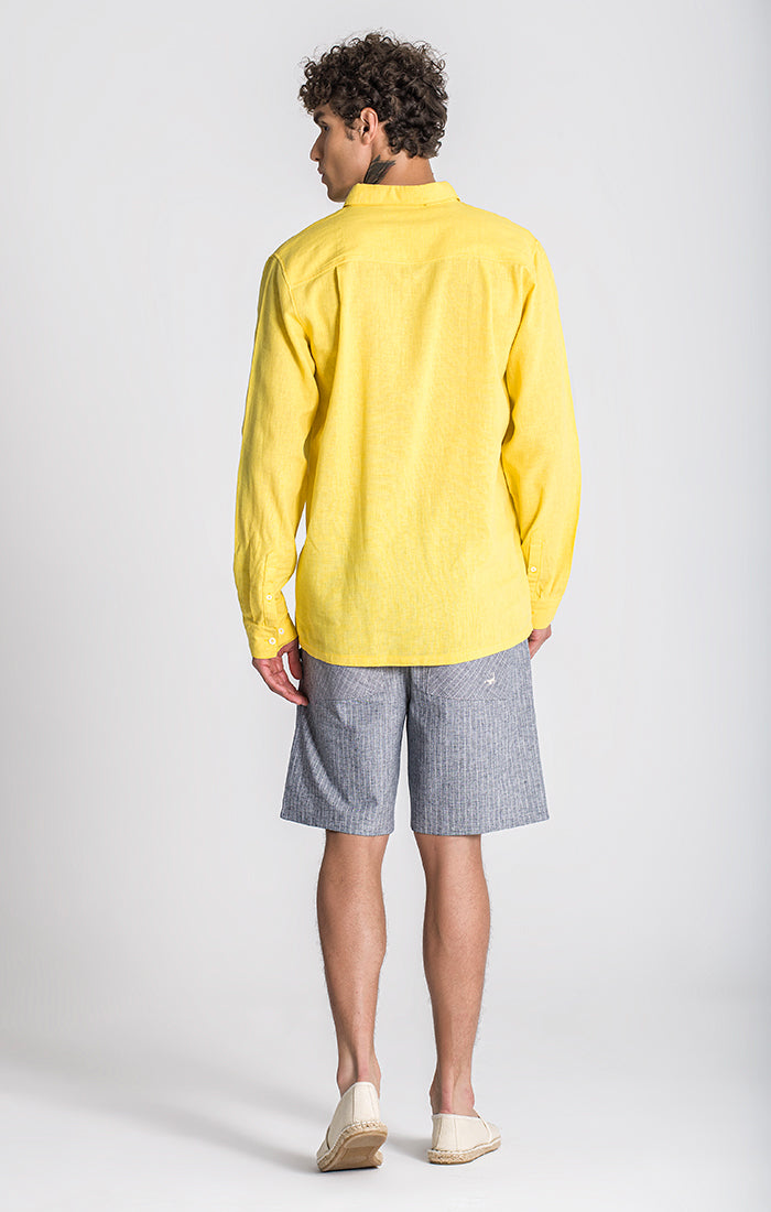 Yellow Linen L/S Shirt