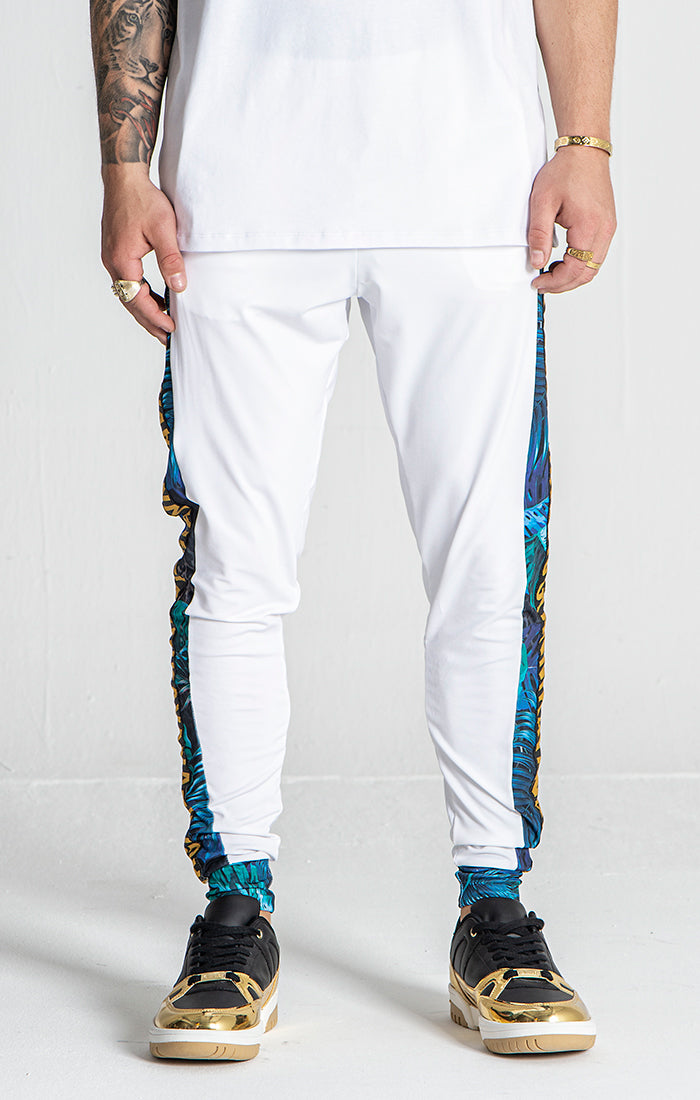 White Hybrid Joggers